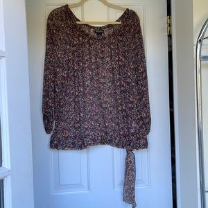 Lucky Brand 100% Silk Blouse Size L